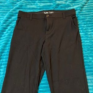 Black straight leg slacks